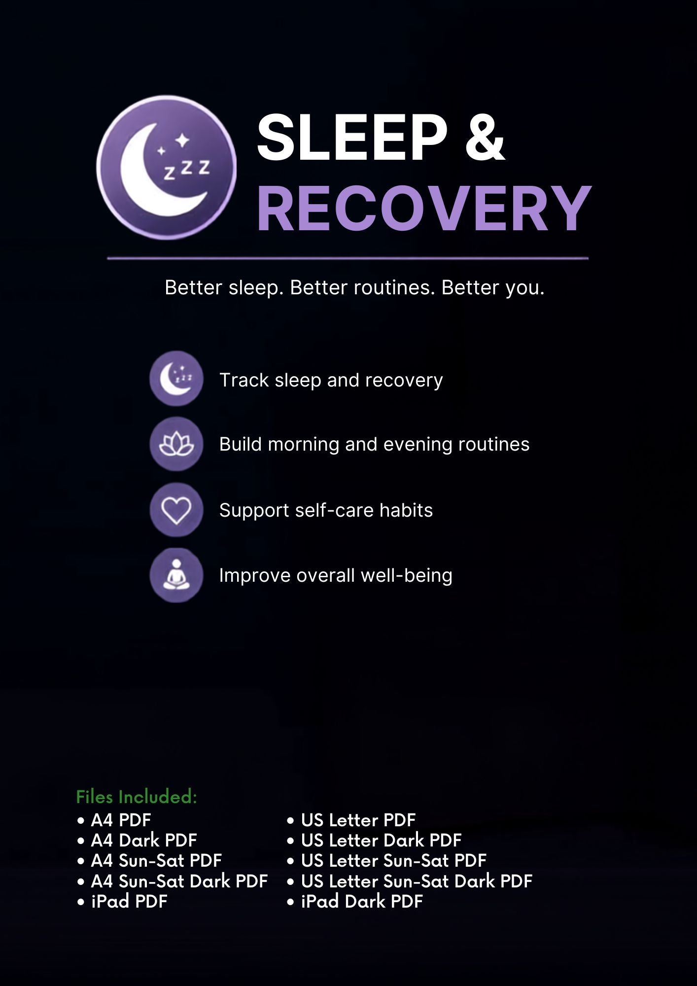 😴 Sleep & Recovery