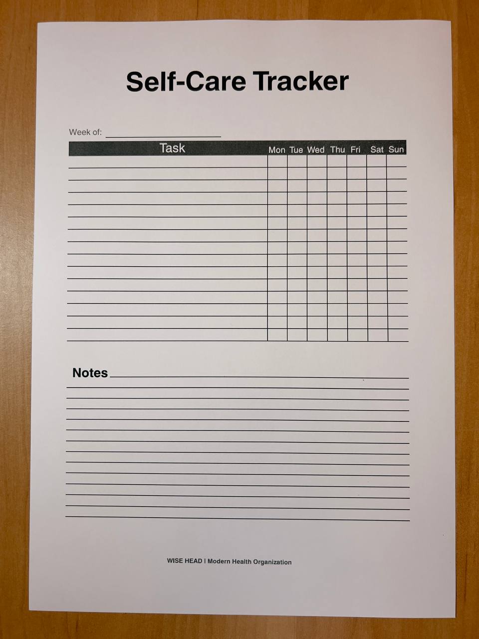 Self-Care Tracker