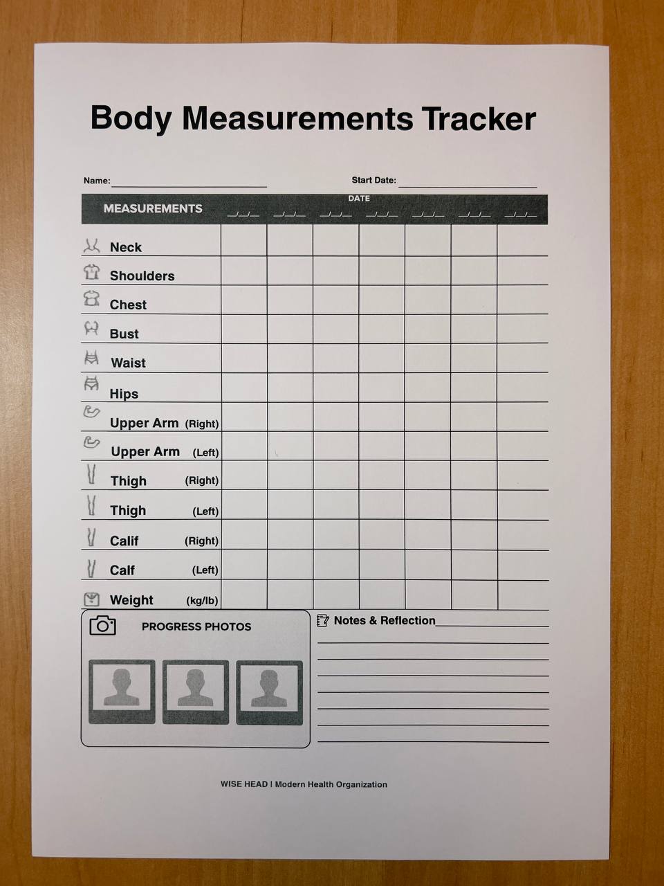 Body Measurements Tracker